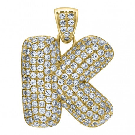 10K GOLD BUBBLE LETTERS PENDANT