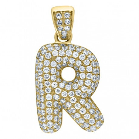 10K GOLD BUBBLE LETTERS PENDANT