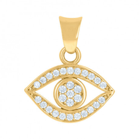 14K GOLD GOOD LUCK EYE PENDANT