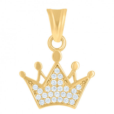 14K GOLD MINI CROWN PENDANT