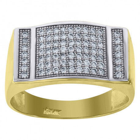 14K GOLD RECTANGLE SHAPE RING