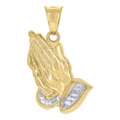 14K GOLD PRAYING HANDS PENDANT