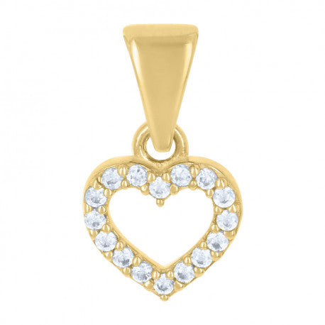 14K GOLD MINI HEART SILHOUETTE PENDANT