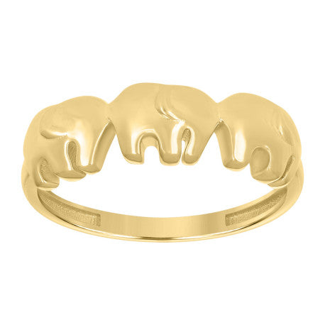 14K GOLD ELEPHANTS RING