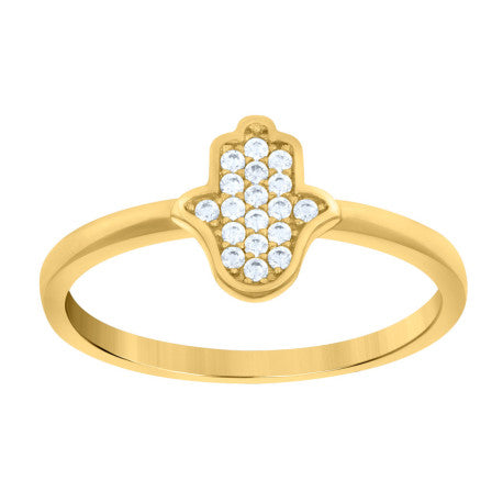 14K GOLD HAMZA RING