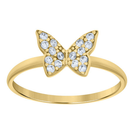 14K GOLD BUTTERFLY RING