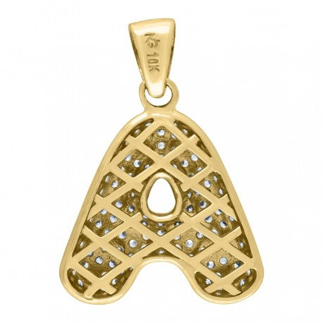 10K GOLD BUBBLE LETTERS PENDANT