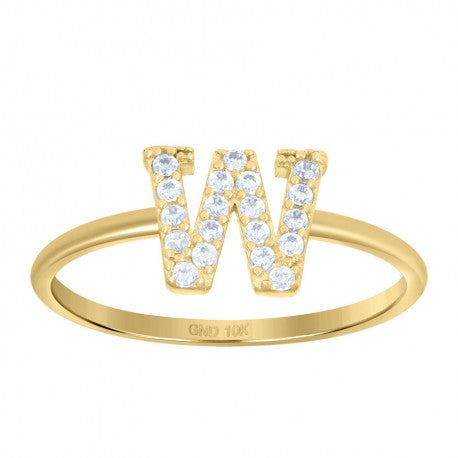 10K GOLD WOMEN LETTER RING