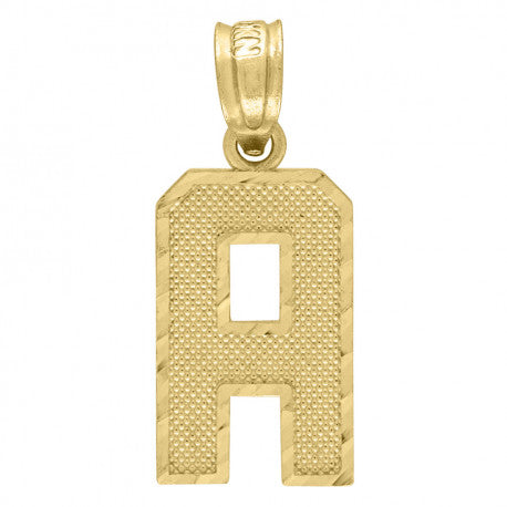 10K GOLD PLAIN INITIALS PENDANT