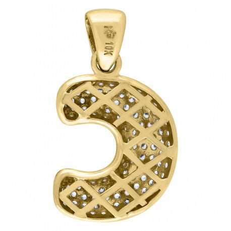 10K GOLD BUBBLE LETTERS PENDANT