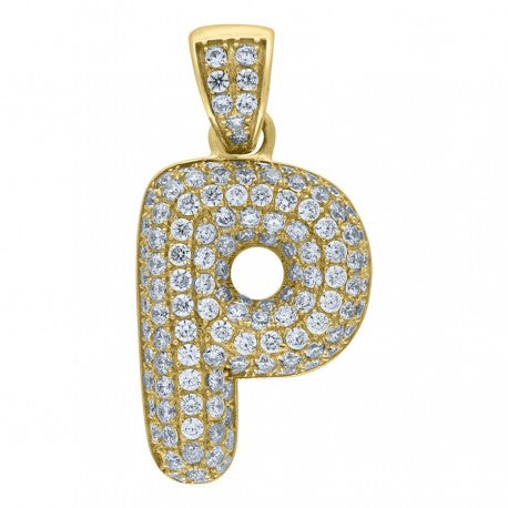 10K GOLD BUBBLE LETTERS PENDANT