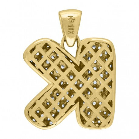 10K GOLD BUBBLE LETTERS PENDANT