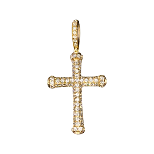 14K GOLD CLA-CROSS + DIAMONDS PENDANT