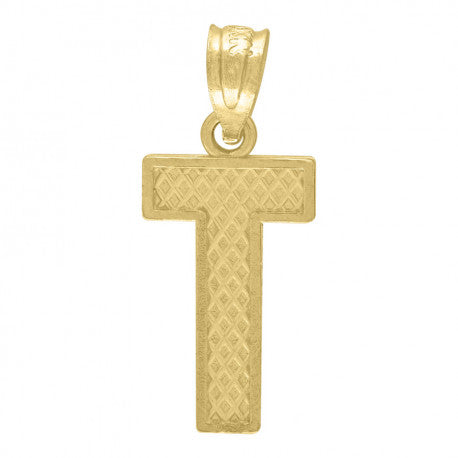 10K GOLD PLAIN INITIALS PENDANT