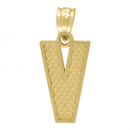 10K GOLD PLAIN INITIALS PENDANT