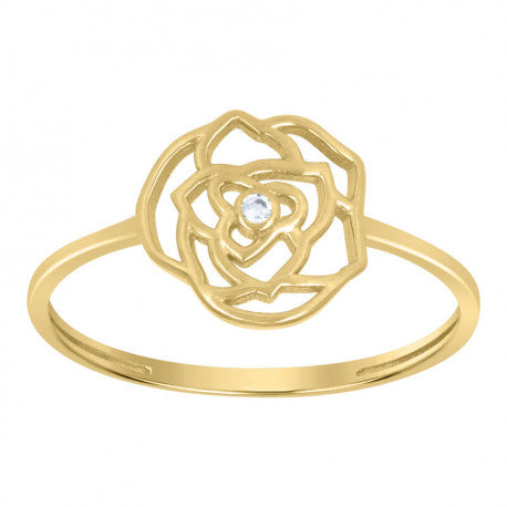 10K GOLD WOMEN FLOWER RING