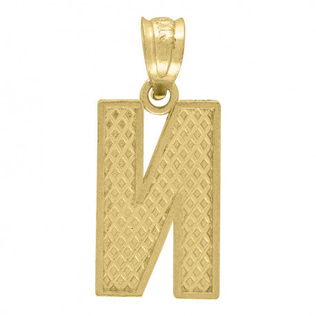 10K GOLD PLAIN INITIALS PENDANT