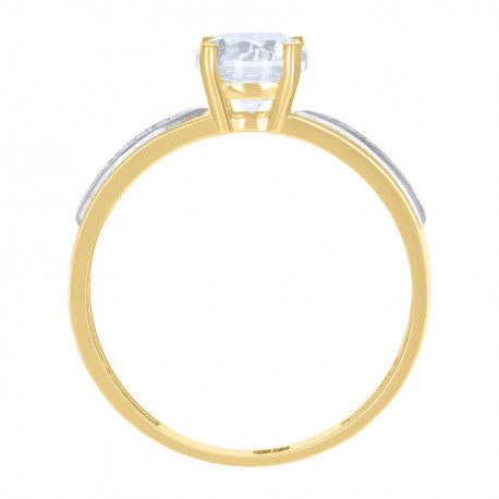 10K GOLD TWO-TONE DOU BRIDAL RING SET