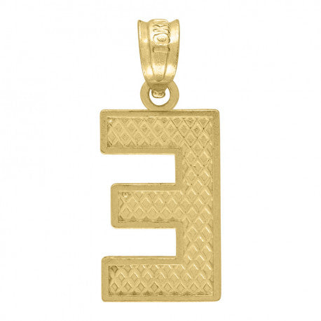 10K GOLD PLAIN INITIALS PENDANT