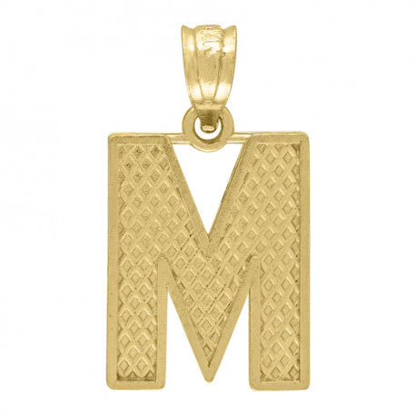 10K GOLD PLAIN INITIALS PENDANT