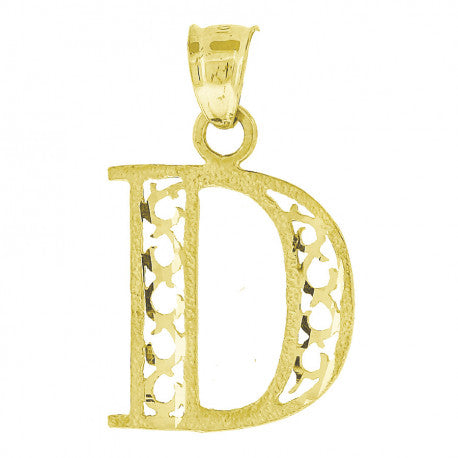 10K GLITTER LETTERS PENDANT