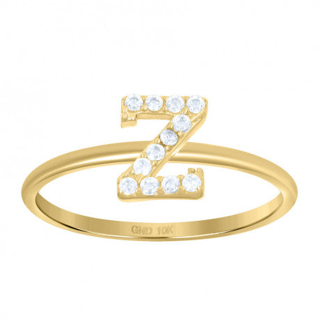 10K GOLD WOMEN LETTER RING