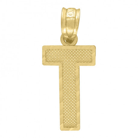 10K GOLD PLAIN INITIALS PENDANT