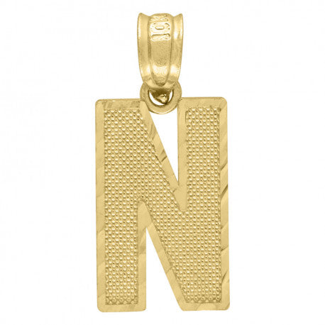 10K GOLD PLAIN INITIALS PENDANT