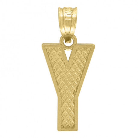 10K GOLD PLAIN INITIALS PENDANT