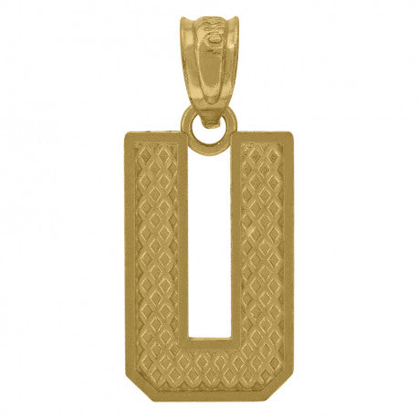 10K GOLD PLAIN INITIALS PENDANT