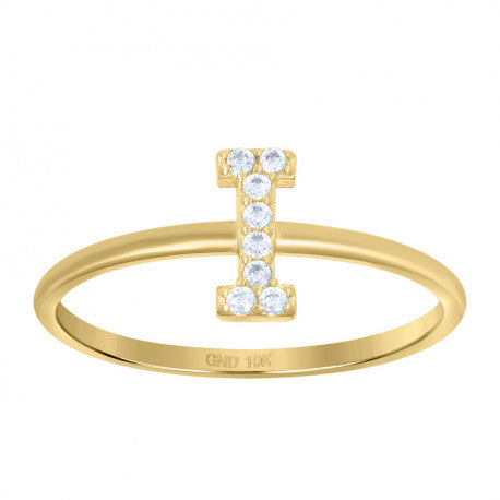 10K GOLD WOMEN LETTER RING