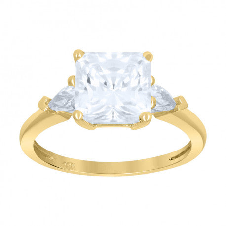 10K GOLD WOMEN PEAR PRINCESS RING