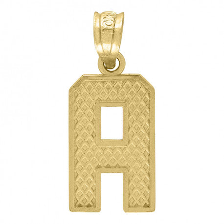 10K GOLD PLAIN INITIALS PENDANT