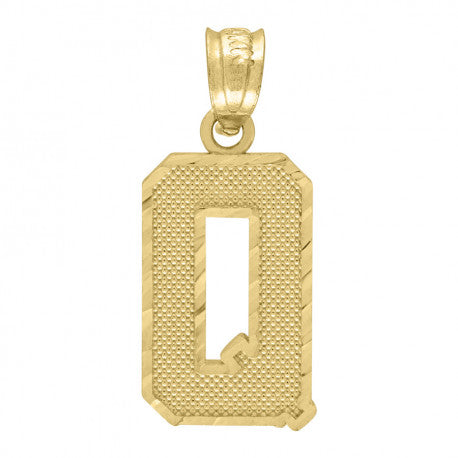 10K GOLD PLAIN INITIALS PENDANT