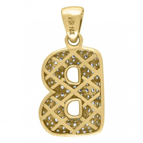 10K GOLD BUBBLE LETTERS PENDANT