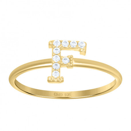 10K GOLD WOMEN LETTER RING