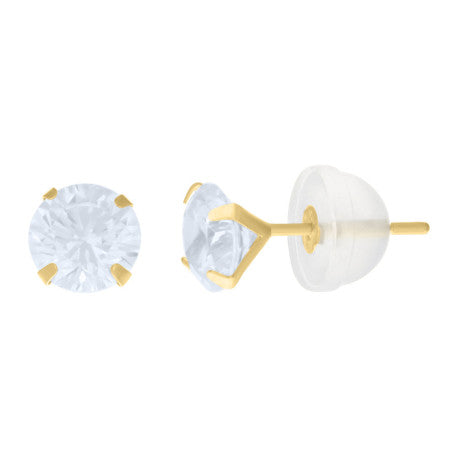 10K GOLD CIRCLE DORMILONAS EARRINGS