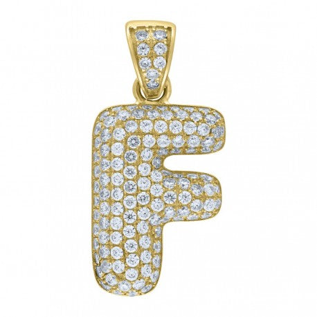 10K GOLD BUBBLE LETTERS PENDANT