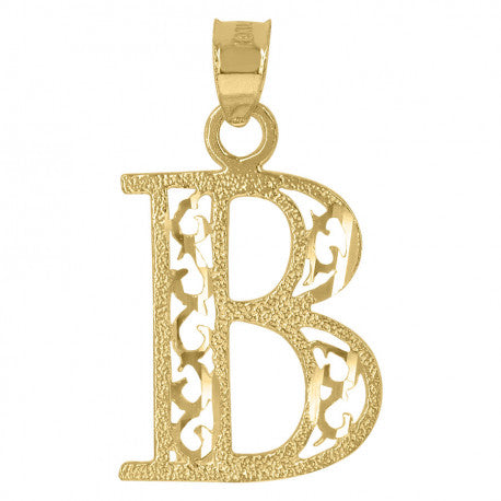 10K GLITTER LETTERS PENDANT