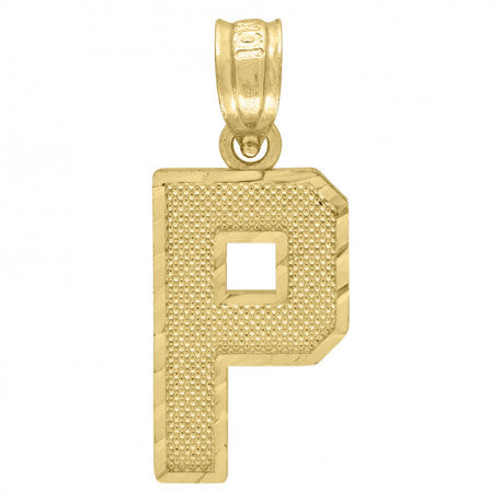 10K GOLD PLAIN INITIALS PENDANT