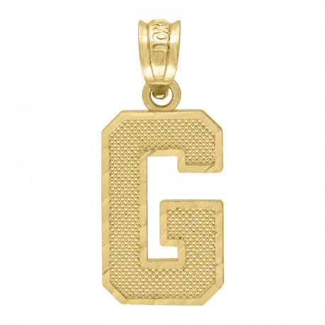 10K GOLD PLAIN INITIALS PENDANT