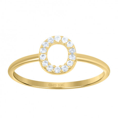 10K GOLD WOMEN LETTER RING