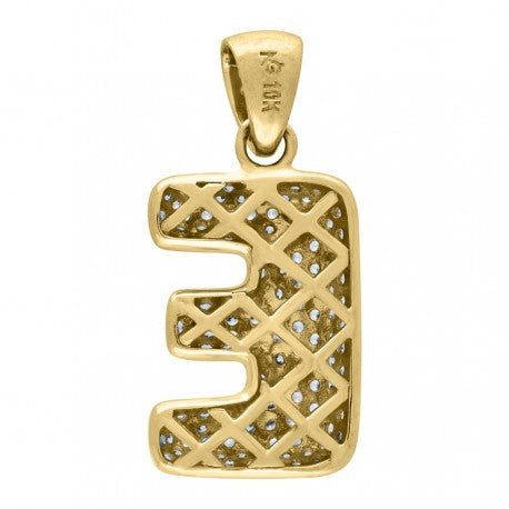 10K GOLD BUBBLE LETTERS PENDANT