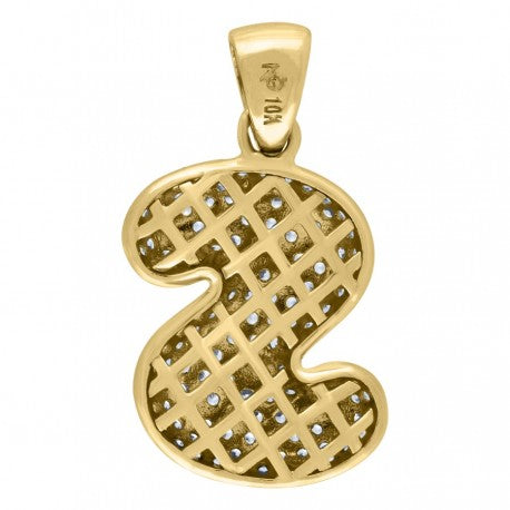 10K GOLD BUBBLE LETTERS PENDANT