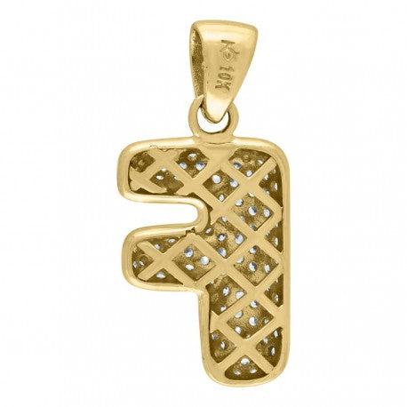 10K GOLD BUBBLE LETTERS PENDANT