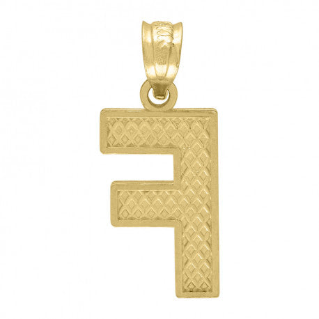 10K GOLD PLAIN INITIALS PENDANT