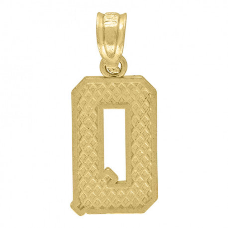 10K GOLD PLAIN INITIALS PENDANT