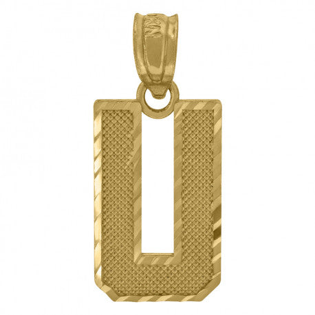 10K GOLD PLAIN INITIALS PENDANT