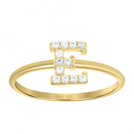 10K GOLD WOMEN LETTER RING