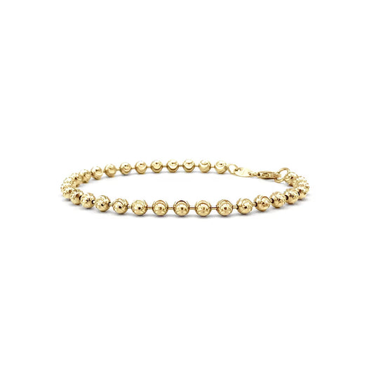 10K GOLD SOLID MOON CUT BRACELET